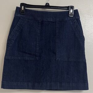 LOFT Dark Blue Mini Jean skirt